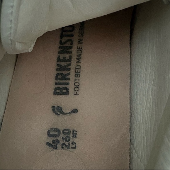Birkenstock White Leather Sneakers Size 9 - Picture 3 of 4